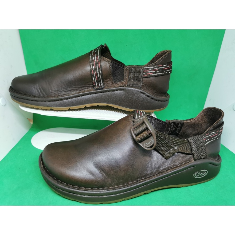 Chaco Pedshed Clog Brown Leather Granola Outdoor Shoes Womens 10.5